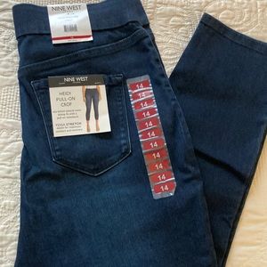 NINE WEST JEANS Size 14 Heidi Pull On Crop New w/ Tags